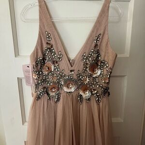 Embellished Floral Dress